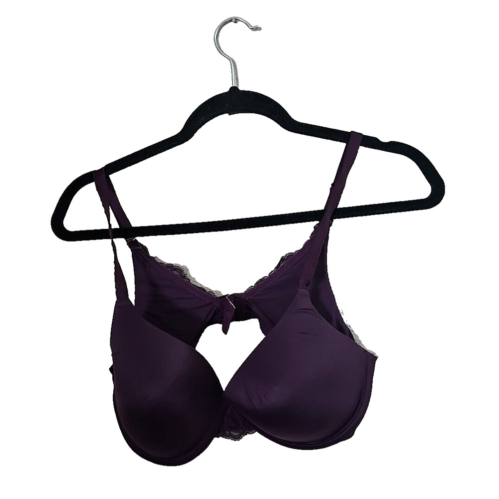 Bali‎ Purple Full Coverage Adjustable Straps Underwire T-Shirt Bra Size 36C